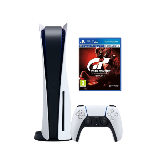 SONY Playstation 5 (PS5) Standard Disc Edition 825 GB (Without Box) + Gran Turismo 4 (PS4 ver)